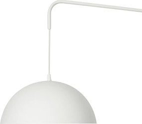 Arandela Yoná 32X95,2X44,2Cm 1Xe27 Braço Haste E Cúpula Alumínio - Usi... (BT - Branco Texturizado)