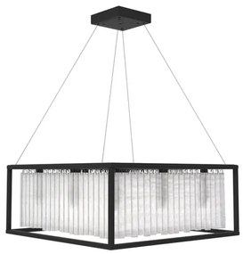 Pendente Cristal Aluminio Preto