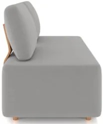 Sofá 2 Lugares 148cm Sala de Estar Rovier Veludo Cinza Z32    - Mpozen