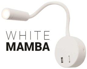 Arandela Mamba Ø9X25X3,6Cm Led 3W 3000K Ip20 Branco |Opus Hm 38827