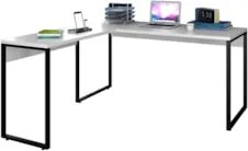 Mesa de Escritório em L 150x150 Studio Industrial Z28 Branco - Mpozena
