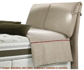 Cabeceira Super Confort Zila Bege com Luminaria Queen 1,80 MT (LARG) - 49419 Sun House