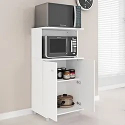 Balcão 2 Portas com Espaço Para Microondas BL3307 Branco - Tecno Mobil