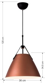 Pendente Startec Rpx Alumínio e Cone Cobre - Bivolt