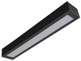Plafon Led Sobrepor Retangular 18W Preto Valencia - LED BRANCO FRIO (6500K)