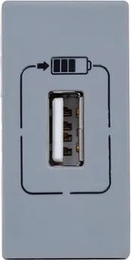 Módulo Tomada Carregador Usb Pial Plus+ 1,5a Cinza
