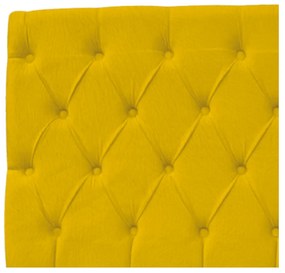 Cabeceira Estofada Liverpool 90 cm Solteiro Suede Amarelo - ADJ Decor