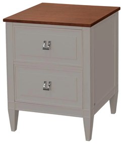 Mesa de Cabeceira Benito - Fendi Nouveau com Tampo Freijó Kleiner