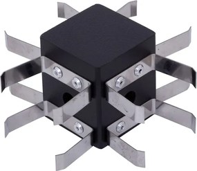 Juncao Quadrada X Preto Para Perfil Sem Iluminacao Fit40