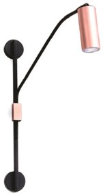 Arandela Choice Articulada 45X07X57,5Cm 1Xmr11 - Old Artisan Ar-5561 (PRETO / COBRE BRILHO)