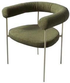 Cadeira Curva Chá Verde Base Aço Carbono Taupe - 73954 Sun House