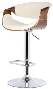 Banqueta Nicole Tecido Linho Base Disco Cor Bege - 31680 Sun House