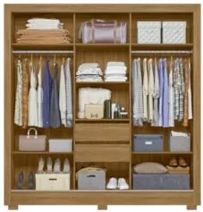 Guarda Roupa Casal 202cm Com Espelho Arden Freijó/Off Z17    - Mpozena