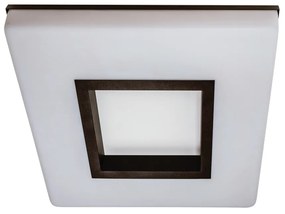 Plafon Vivaz 34X34Cm Led 24,4W Bivolt | Usina 19020/34 (MR-T - Marrom Texturizado, 3000k)