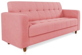 Sofá 03 Lugares Arezzo Suede Pés Chanfrado Castanho - D'Rossi - Rose