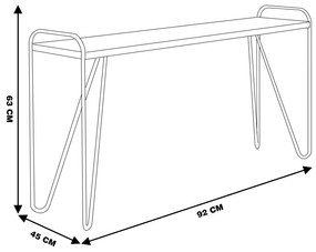 Mesa Lateral Decorativa Sala de Estar Lourenço Castanho G37 - Gran Belo