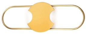 Arandela Coneto Oval Central 04X20X54Cm 2Xled 5,5W 2700K - Old Artisan... (DOURADO FOSCO / DOURADO BRILHO, 110V)