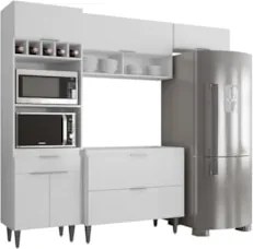 Armário de Cozinha CP04 Para Pia 100cm Pérola Z34 Branco    - Mpozenat
