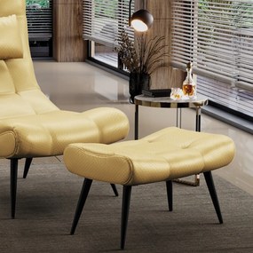 Puff Sher Facto Pés Palito de Ferro D03 - D'Rossi - Dourado