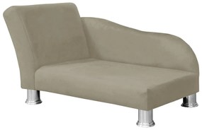 Divã Cama Pet Luxo para Cães E Gatos Elegante Confortável Suede Nude