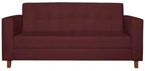 Kit Sofá 2 Lugares e 2 Poltronas Denver Suede Bordô - ADJ Decor