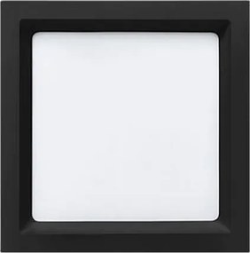 Plafon Led Embutir Quadrado Preto 17w 120° 3000k Deep