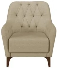 Kit 2 Poltronas Decorativas para Sala com Capitonê Pietà Z32 Linho Beg