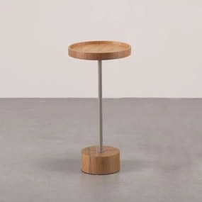 Mesa Apoio Etoni Baixa Louro Freijó Haste Aço Fendi - 78357 Sun House