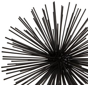 Enfeite Decorativo "Ourico" Em Metal Preto 26x26 Cm  - D'Rossi