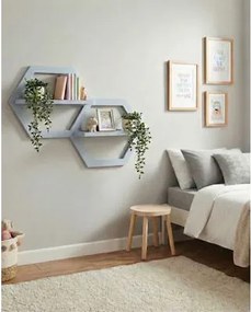 Estante Barva Duo Azul Woodyou 96x20x6 cm