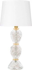 Abajur Murano Bambine C/ Detalhe Ouro - Cristal Transparente  Cristal Transparente