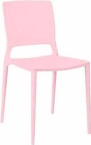 Cadeira Empilhável Urano Rosa Bebê em Polipropileno