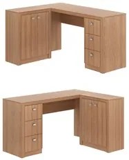 Mesa Para Escritório 2 Portas 3 Gavetas ME4100 Amêndoa - Tecno Mobili