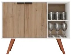Balcão Buffet Cantinho do Café Bianca Freijó/Branco Z34 - Mpozenat
