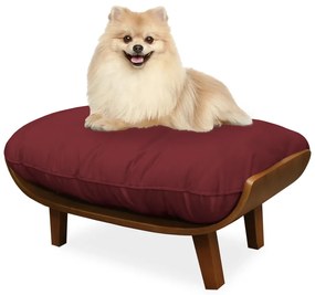 Cama Pet Costela para Cães e Gatos Almofadada Suede Bordo
