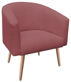 Poltrona Sala Kit 02 Stella Pé Palito Natural Linho Whisky Rose A106 D03 - D'Rossi