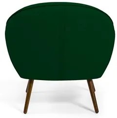 Poltrona Decorativa Sala de Estar Pés Palito Madeira Nina C-303 Veludo
