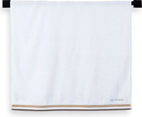 Toalha Banhão Trussardi Montello Branco Barra Bege