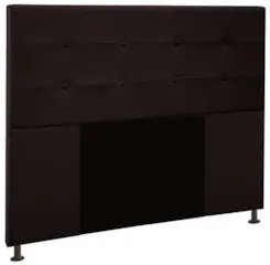 Cabeceira Cama Box Casal King 193cm Safira Sintético Marrom Z51 - Mpoz