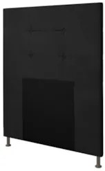 Cabeceira Cama Box Solteiro 90cm Safira Suede Preto Z51 - Mpozenato