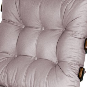 Kit 2 Poltronas Costela Com 2 Puff Costela Suede Crepe