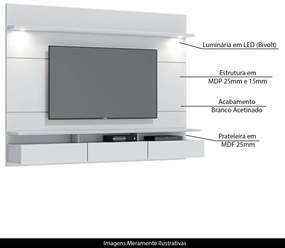 Home Suspenso Decorativo 218cm Callie Branco Acetinado G29 - Gran Belo