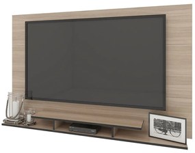 Painel Para TV Até 60" 1 Nicho 3 Prateleiras Marrom Montana