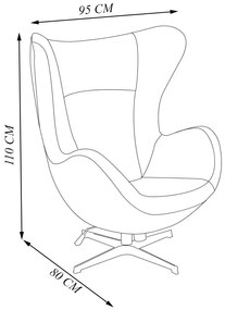 Conjunto Poltronas Decorativas Egg Chair MP4 SN 88/Lotus 12 G53 - Gran Belo