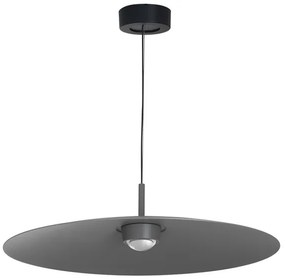 Pendente Led Aluminio 12W 60 3000K 60Cm Plato - CINZA ESVERDEADO