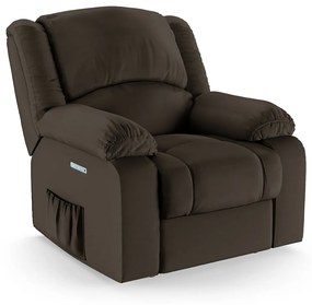 Poltrona do Papai Reclinável Melim Elétrica LED PU FH1 - D'Rossi - Marrom