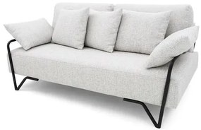 Sofa Lubeck 2 Lugares cor Cinza com Pés Pretos 180 cm - 67290 Sun House