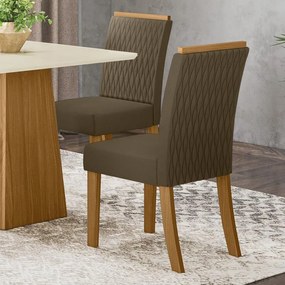 Kit Conjunto 2 Cadeiras Vega Sala de Jantar Nature Bege