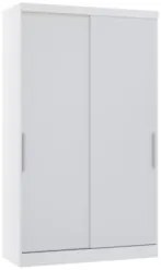 Guarda Roupa Solteiro 135cm 2 Portas 3 Gavetas Taiga Branco L01 - Mpoz