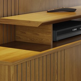 Estante de TV 65 Pol 160cm com Pés para Sala Quirel M20 - D'Rossi - Cumaru